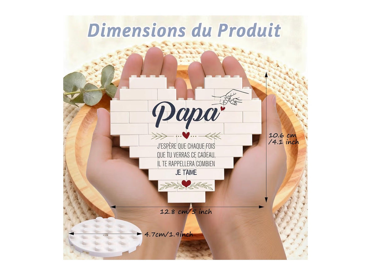 Coeur Papa - Cadeau unique pour la fête des pères