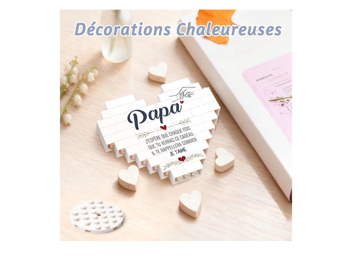 Coeur Papa - Cadeau unique pour la fête des pères