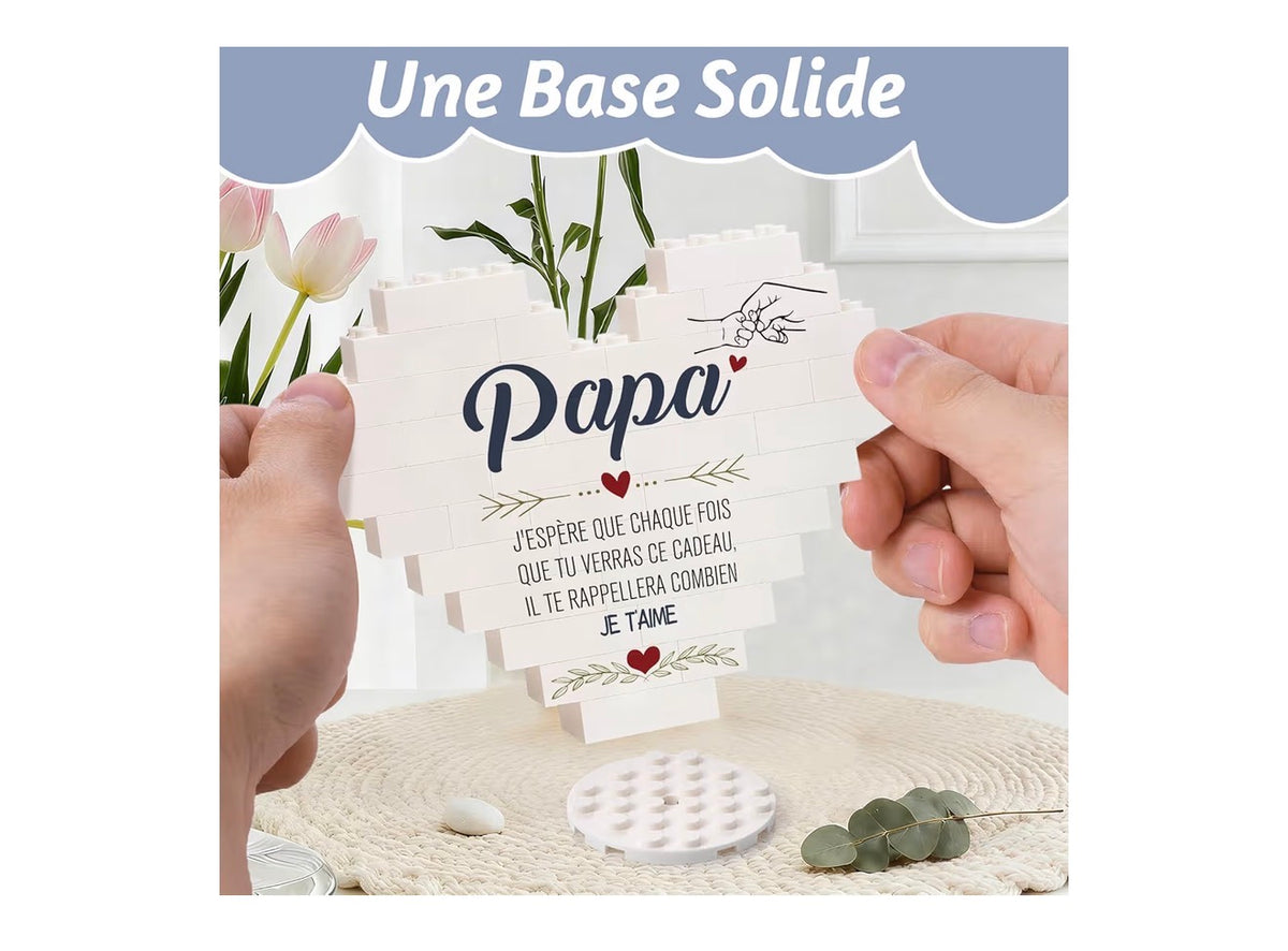 Coeur Papa - Cadeau unique pour la fête des pères