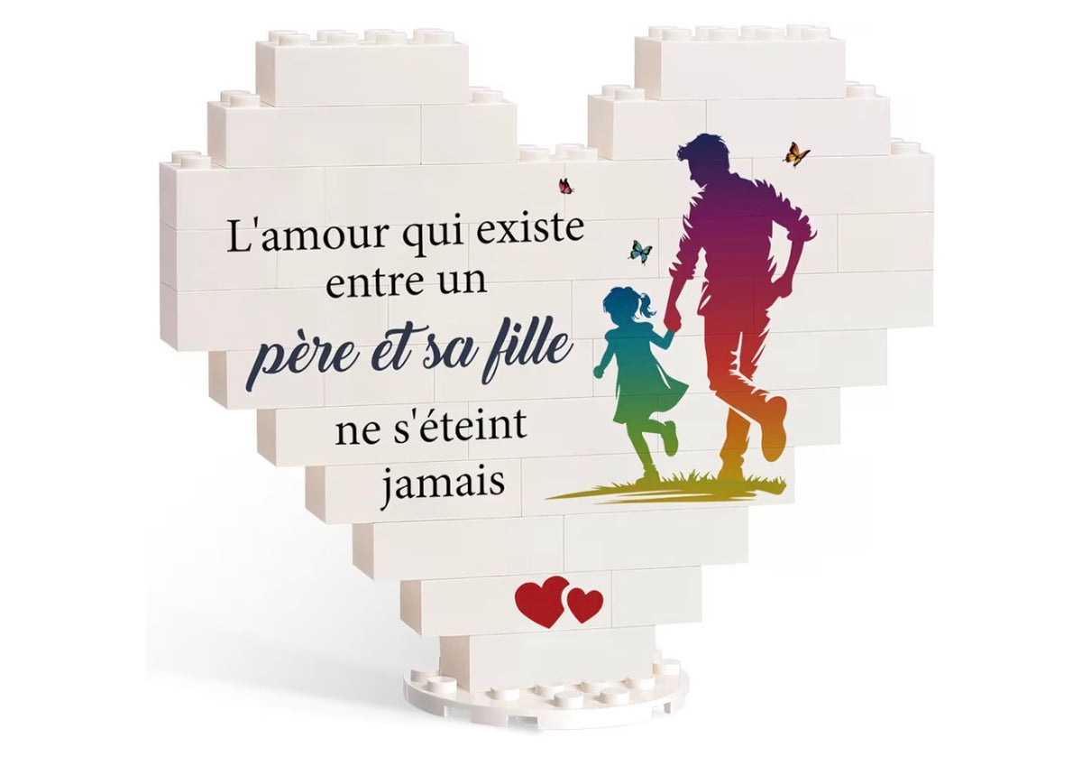 Coeur Papa - Cadeau unique pour la fête des pères