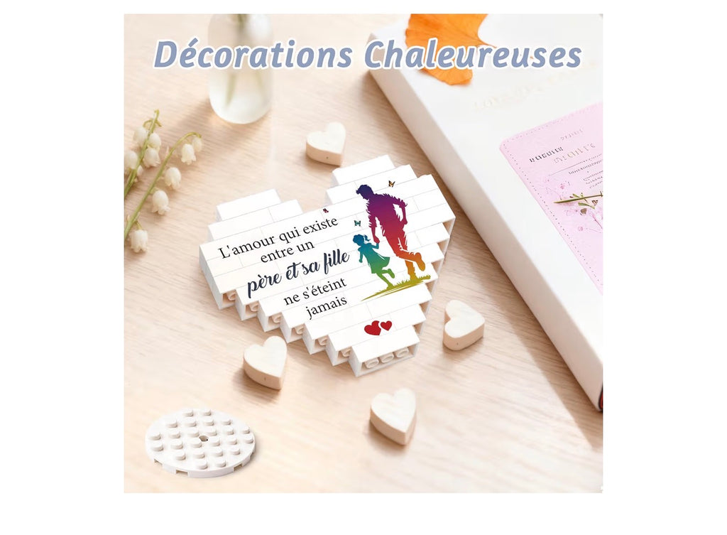 Coeur Papa - Cadeau unique pour la fête des pères