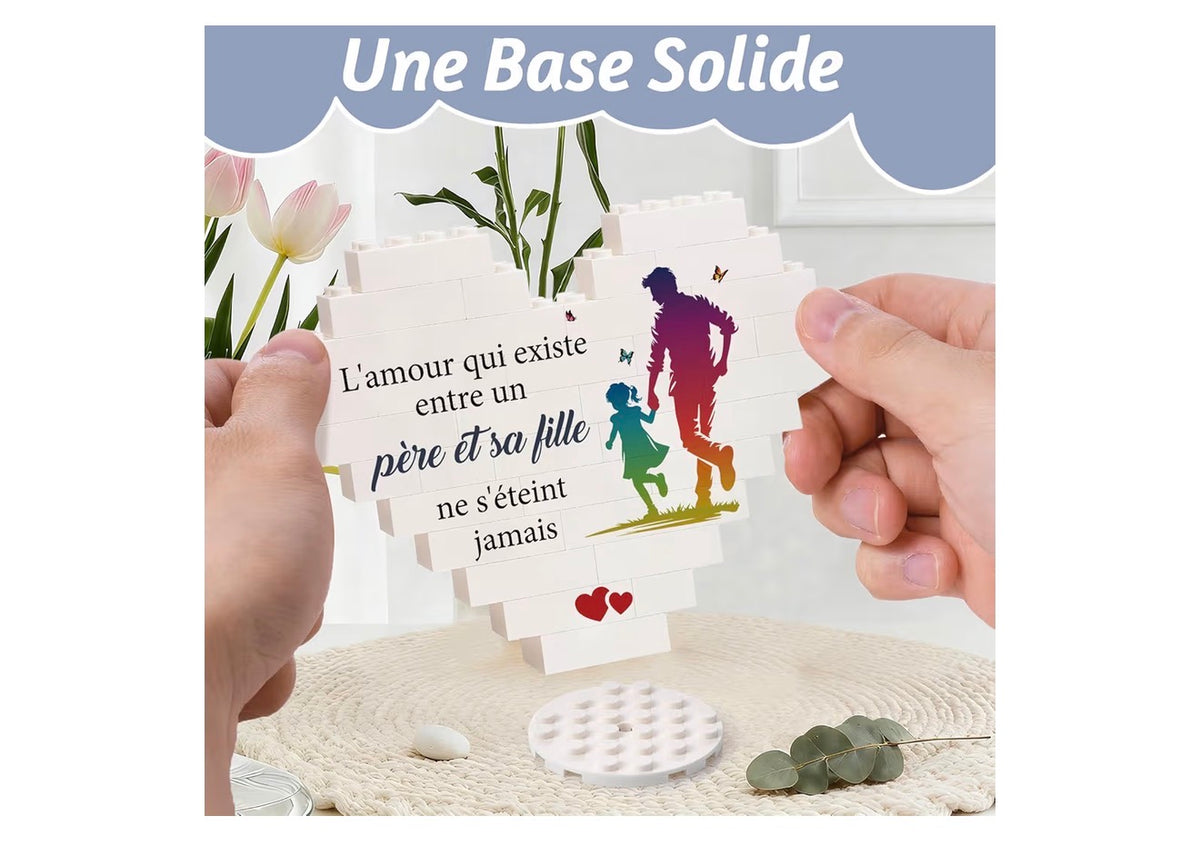Coeur Papa - Cadeau unique pour la fête des pères