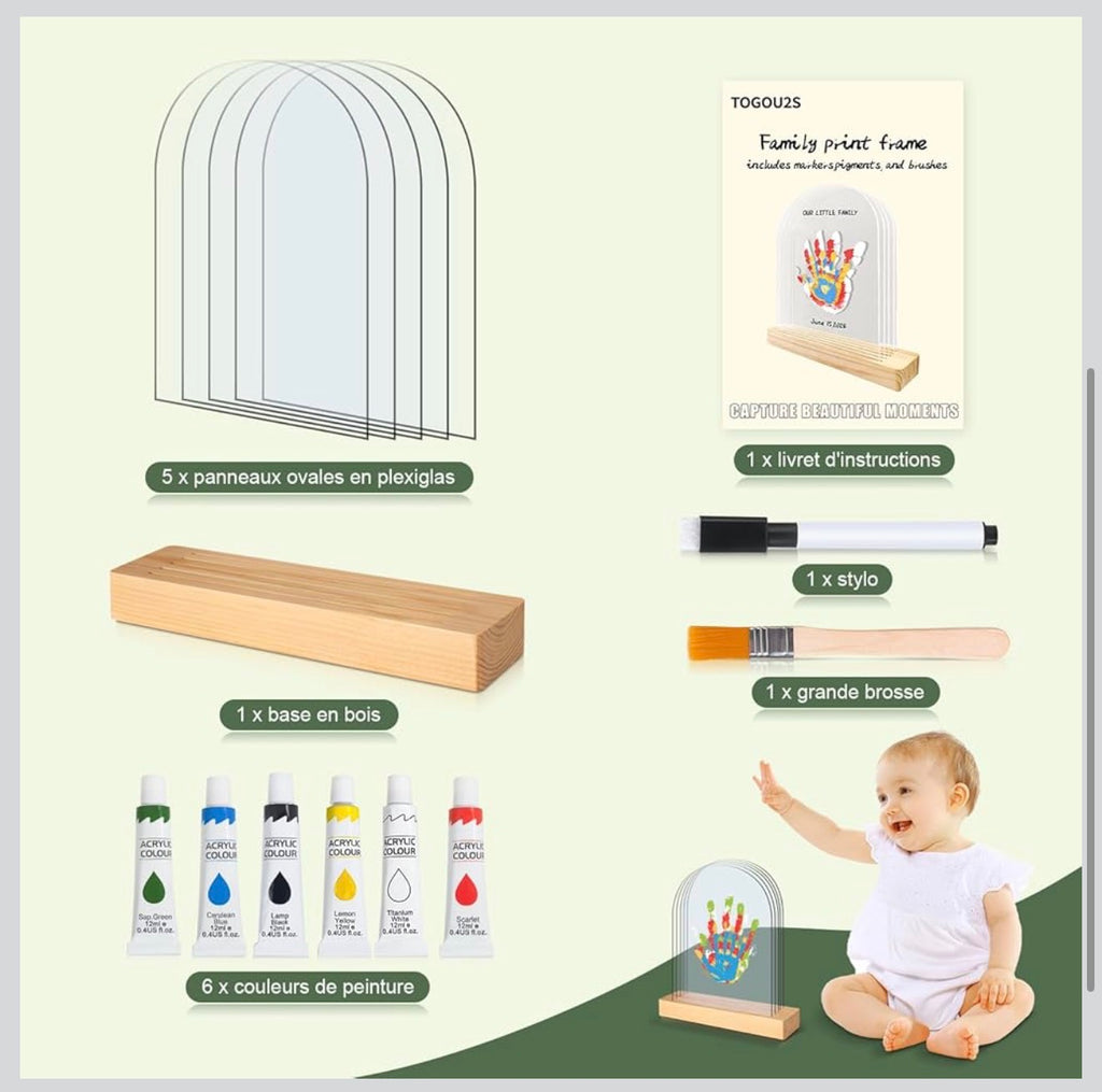 Kit Empreinte de Main Personnalisée – Souvenir Créatif Parent & Enfant