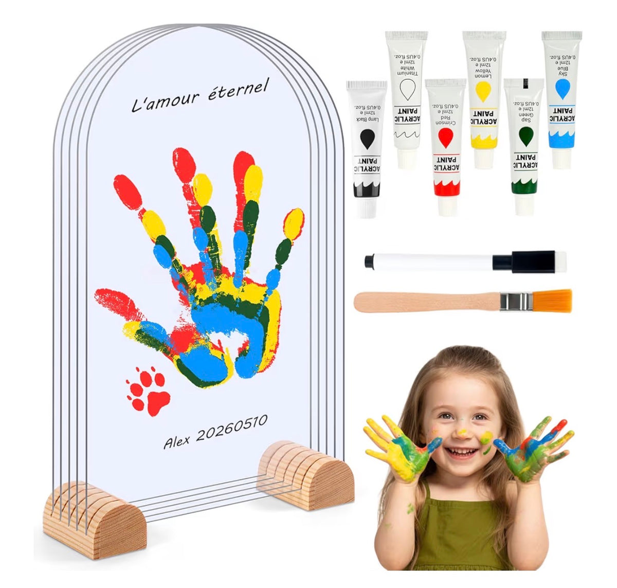 🎨 Kit Empreinte d’Amour Éternel – Souvenir Personnalisé Parent & Enfant