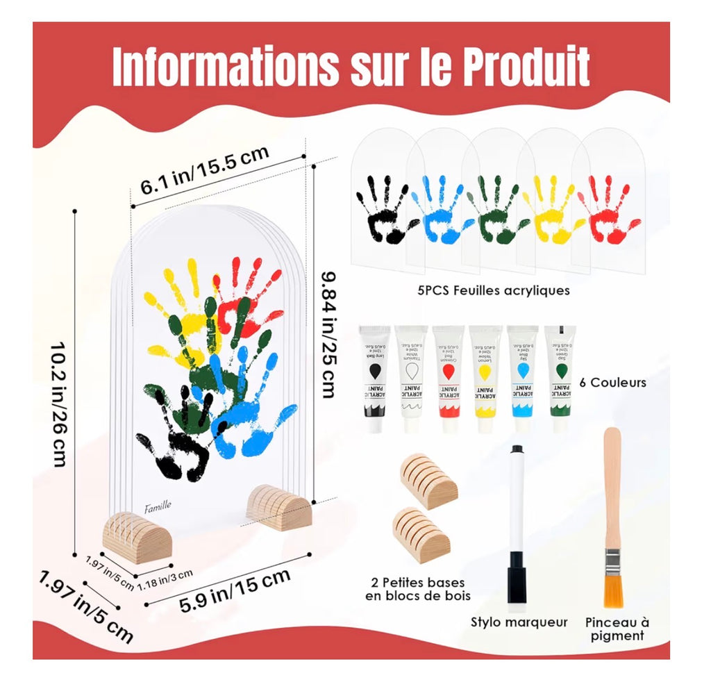 🎨 Kit Empreinte d’Amour Éternel – Souvenir Personnalisé Parent & Enfant