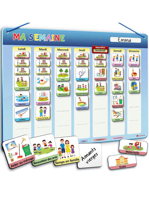Planning de Semaine Magnétique Enfant – Apprendre à s’Organiser en S’Amusant